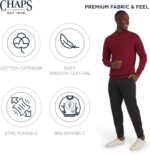Chaps Men's Everyday Classic Casual Long Sleeve Super Soft Fleece Midweight Crewneck Sweater (S-2XL) - Image 5