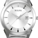 Bulova Men's 3-Hand Calendar Date Quartz Watch, Patterned Dial, 38mm Style: 96B015