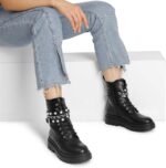 DREAM PAIRS Women's Fashion Platform Combat Boots Lace Up Lug Sole Goth Ankle Booties Shoes - Image 7