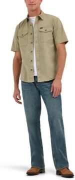 Wrangler Mens Men's Free-to-Stretch Relaxed Fit Jean - Image 4