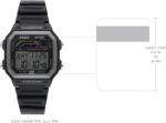 Casio WS1600H Series | Men’s Watch | Sports Design | Stopwatch | Countdown Timer | LED Light with Afterglow | 100M WR | Daily Alarm | Auto Calendar | World Time | 10 Year Battery - Image 3