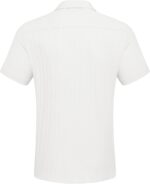 COOFANDY Men's Casual Button Down Shirts Short Sleeve Textured Summer Beach Shirt with Pocket - Image 6