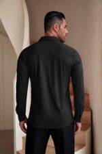 COOFANDY Men's Muscle Fit Dress Shirts Wrinkle-Free Long Sleeve Casual Button Down Shirts - Image 3