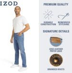 Izod Men's 5 Pocket Straight Fit Stretch Waist Denim Jeans - Image 4