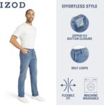 Izod Men's 5 Pocket Straight Fit Stretch Waist Denim Jeans - Image 5