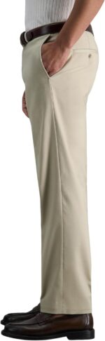 Haggar Men's Premium No Iron Khaki Straight Fit Flat Front Casual Pant - Image 3