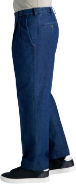Haggar Men's Work To Weekend No Iron Denim Flat Front & Pleat Pant - Regular and Big & Tall Sizes - Image 3