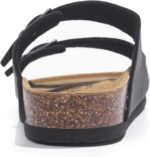 FITORY Mens Sandals, Arch Support Slides with Adjustable Buckle Straps and Cork Footbed Size 7-14.5 - Image 3