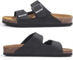 FITORY Mens Sandals, Arch Support Slides with Adjustable Buckle Straps and Cork Footbed Size 7-14.5 - Image 4