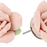 1928 Jewelry Classic Porcelain Rose Post Earrings For Women, Hand Crafted Flowers, Timeless Floral Jewellery, Made In USA