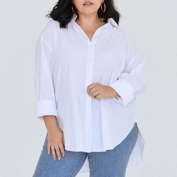 For Days Organic Poplin Oversized Button Down