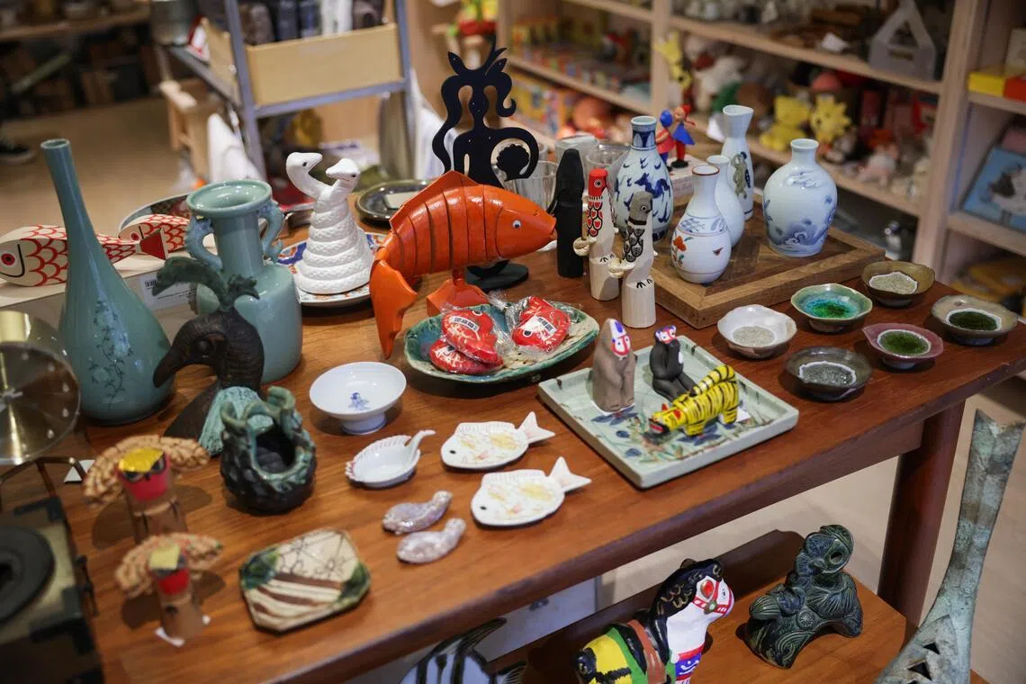 The shop sells home goods and collectibles, many of them vintage, sourced by founder and architect Mikael Teh on his travels.