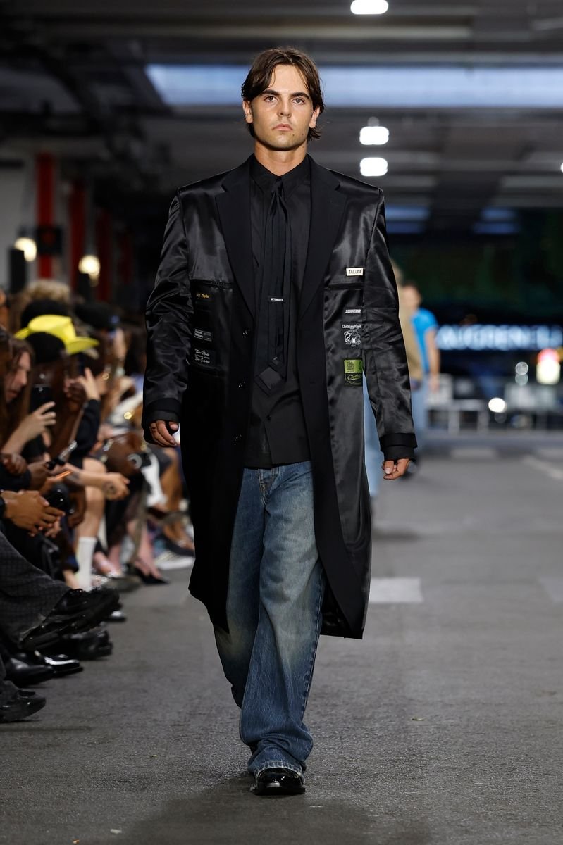 A model walks the runway during the Vetements Menswear Spring/Summer 2027 show