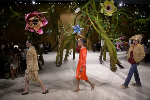 Kristy Sparow/Getty Images  Models walk the runway during the Chanel Haute Couture Fall/Winter 2026/2027 show as part of Paris Fashion Week on July 07, 2026 in Paris, France.