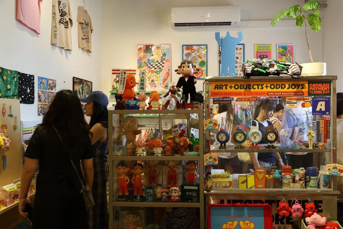 Heartware sells creative loot: art objects, apparel, prints, books, toys and even stickers.
