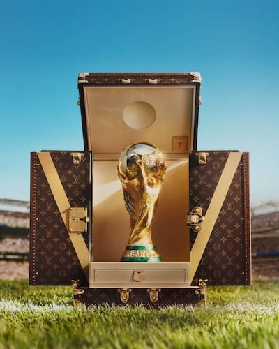 Louis Vuitton custom-made a case for the Fifa World Cup trophy. Photo: Louis Vuitton