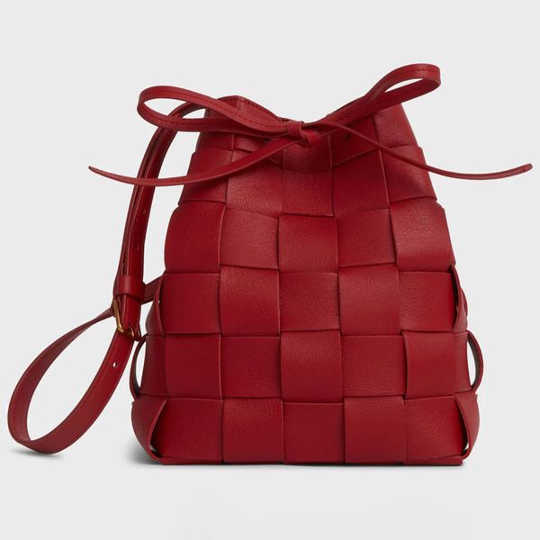Mansur Gavriel Upcycled Woven Mini Bucket Bag