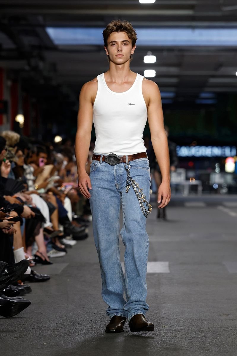 A model walks the runway during the Vetements Menswear Spring/Summer 2027 show