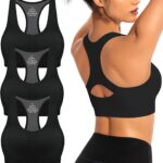 AENLLEY Padded Racerback Sports Bras for Women - Breathable Medium Support for Yoga Gym Workout Fitness