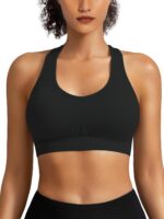 AENLLEY Padded Racerback Sports Bras for Women - Breathable Medium Support for Yoga Gym Workout Fitness - Image 2