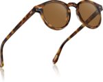 AVAWAY Small Face Womens Mens Sunglasses Polarized – Round Acetate Frame UV400 Protection for Driving Vacation Summer Outings