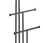 Amazon Basics Four-Tier Jewelry Organizer Tree Stand, Necklace Earring Bracelet Holder with Ring Storage, Walnut/Black