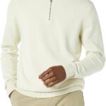 Amazon Essentials Men's 100% Cotton Quarter-Zip Mock Neck Sweater