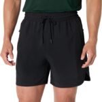 Amazon Essentials Men's Athletic Performance Stretch Contrast Woven Gym Training Short with 6" Inseam