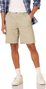 Amazon Essentials Men's Classic-Fit 9" Cotton Twill Chino Shorts with Button-Through Pockets