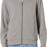 Amazon Essentials Men's Full Zip Mock Neck French Terry Sweatshirt, Lightweight