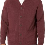 Amazon Essentials Men's Lambs Wool V-Neck Cardigan Sweater with Pockets (Previously Goodthreads)
