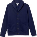 Amazon Essentials Men's Long-Sleeve Fleece Lined Shawl-Collar Cardigan Sweater