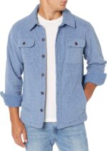 Amazon Essentials Men's Long-Sleeve Polar Fleece Shirt Jacket for Winter