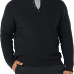 Amazon Essentials Men's Long-Sleeve Soft Touch Cotton Blend Henley Sweater
