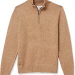 Amazon Essentials Men's Long-Sleeve Soft Touch Rib Quarter-Zip Sweater