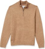 Amazon Essentials Men's Long-Sleeve Soft Touch Rib Quarter-Zip Sweater
