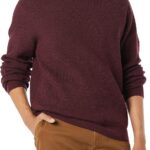Amazon Essentials Men's Long-Sleeve Soft Touch Waffle Stitch Crewneck Sweater
