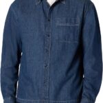 Amazon Essentials Men's Modern Oversized-Fit Denim Button-Down Shirt
