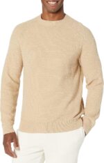 Amazon Essentials Men's Oversized Crewneck Sweater, Textured, Loose Fit