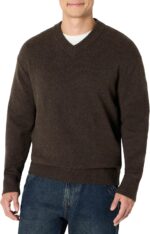 Amazon Essentials Men's Regular-Fit Cotton Blend V-Neck Sweater