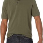 Amazon Essentials Men's Regular-Fit Short Sleeve Cotton Pique Polo Shirt (Available in Big & Tall)