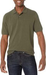 Amazon Essentials Men's Regular-Fit Short Sleeve Cotton Pique Polo Shirt (Available in Big & Tall)