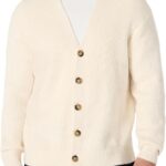 Amazon Essentials Men's Relaxed-Fit Cotton Blend Cardigan
