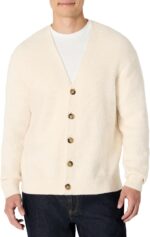 Amazon Essentials Men's Relaxed-Fit Cotton Blend Cardigan