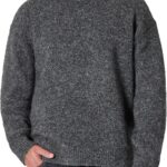 Amazon Essentials Men's Relaxed-Fit Faux Mohair Crewneck Pullover Sweater