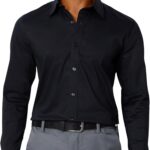 Amazon Essentials Men's Slim Fit Long Sleeve Wrinkle Resistant Stretch Dress Shirt