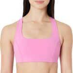 Amazon Essentials Women's Active FormFlex Buttery Soft Light Support Square Neck Racerback Sports Bra