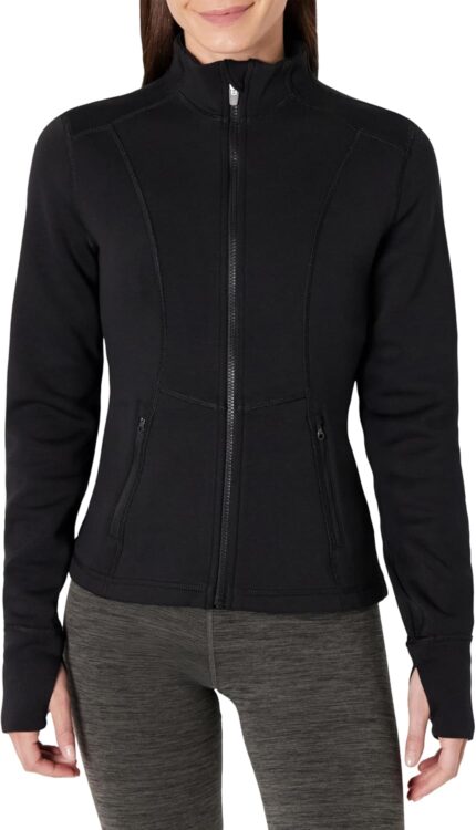 Amazon Essentials Women's Active Sweat Slim-Fit Zip Through Jacket