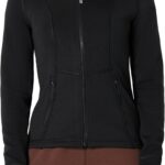 Amazon Essentials Women's Fitted Active Sweat Zip Jacket with Hood