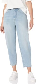 Amazon Essentials Women's High-Rise Relaxed Leg Tapered Ankle Jeans - Discontinued Colors